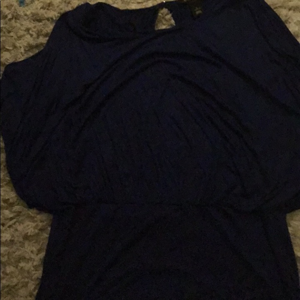 deep blue blouse